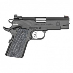 Springfield Range Officer Elite, Compact, Semi-automatic, 1911, 9MM, 4" Match Grade Barrel, Alloy Frame, Black T Finish, Thin L