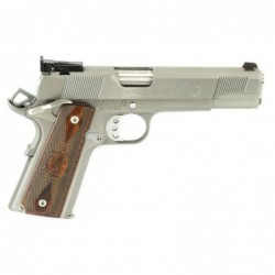 View 2 - Springfield Target, 1911, Full Size Pistol, Semi-automatic, 45ACP, 5" Barrel, Stainless Steel Finish, Wood Grips, 7Rd, Adjustab