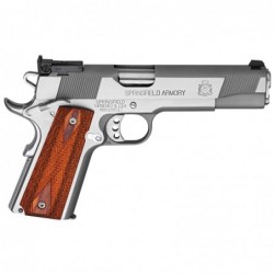 Springfield Target Full Size 1911 Pistol, Semi-automatic, 9MM, 5" Barrel, Stainless Steel Finish, Wood Grips, 9Rd, 2 Magazines,