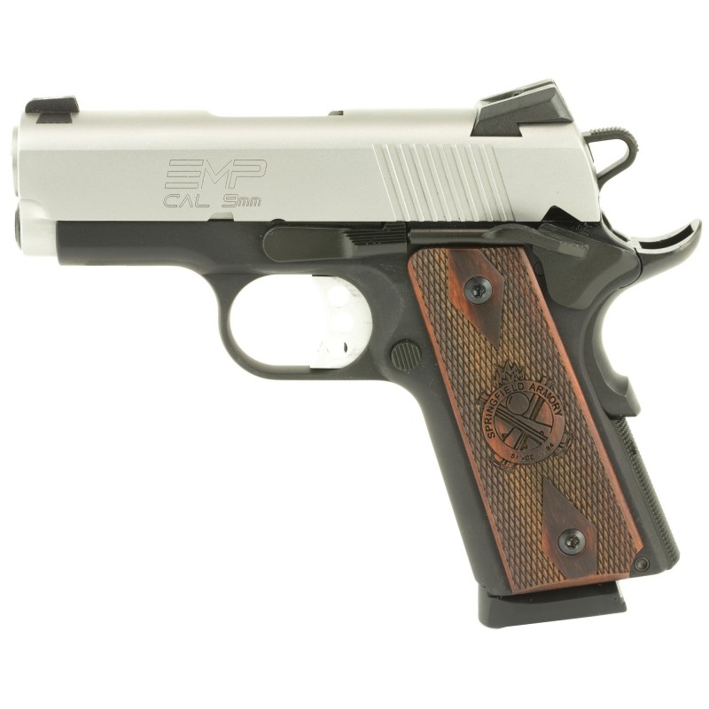 Springfield EMP, 1911 Micro Compact, 9MM 3" Match Grade Barrel, Alloy Frame, Bi-Tone, Cocobolo grips, Tritium Night Sights, 9Rd