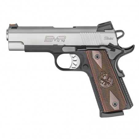 Springfield EMP 1911 Lightweight Champion, 9MM, 4" Barrel, Bi-Tone Finish, Cocobolo Grips, 3 Dot Iron with Fiber Optic Front &