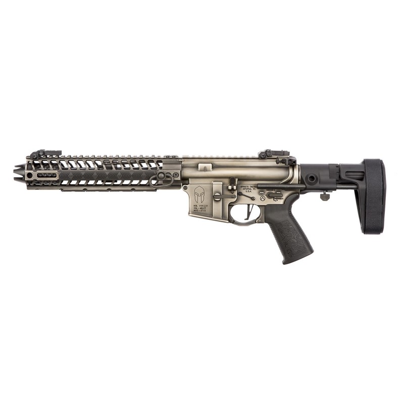 Spike's Tactical Spartan Pistol with Maxim Brace, Semi-automatic, 556NATO, 8.1" Cold Hammer Forged Barrel, Aluminum Frame, 10"