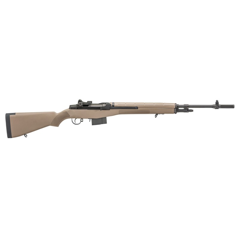 Springfield M1A Standard, Semi-automatic, 308 Win, 22" Barrel, Blue Finish, Flat Dark Earth Composite Stock, Adjustable Sights,
