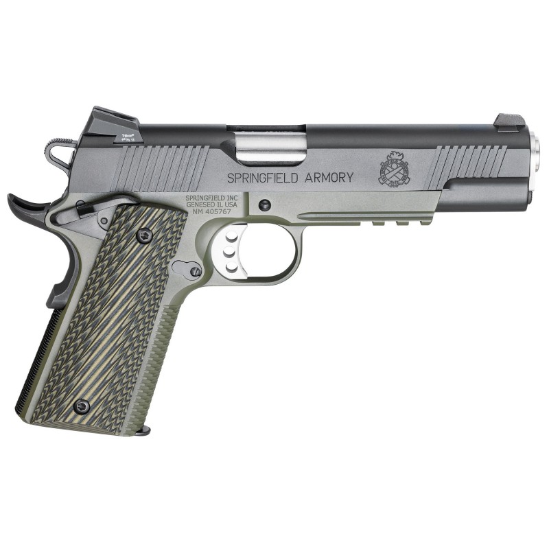 Springfield Loaded, Operator Marine Corps, 1911, Full Size Pistol, 45ACP, 5" Match Grade Barrel, Stainless Steel Frame, Black A