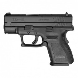 Springfield XD40, Striker Fired, Sub Compact, 40 S&W, 3" Barrel, Polymer Frame, Black Finish, Fixed Sights, 9Rd, 2 Magazines XD