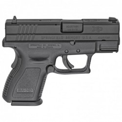 Springfield XD9, Defender Series, Striker Fired, Sub Compact, 9MM, 3" Barrel, Polymer Frame, Black Finish, Fixed Sights, 10Rd,