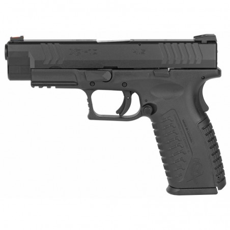 Springfield XDM, Full Size Pistol, 10MM, 4.5" Barrel, Polymer Frame, Black Finish, Fiber Optic Front and Low Profile Combat Rea