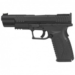 Springfield XDM, Full Size Pistol, 10MM, 5.25" Barrel, Polymer Frame, Black Finish, Fiber Optic Front and Adjustable Rear Sight