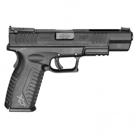 Springfield XDM Competition, Striker Fired, 45ACP, 5.25" Barrel, Polymer Frame, Black Finish, Fiber Optic Front Sight Adjustabl