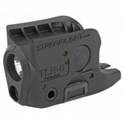 Streamlight TLR-6, Tac Light with Laser, For Glock 42/43, Black, C4 LED, 100 Lumens, Red Laser, 2x CR1/3 N Lithium Batteriesies