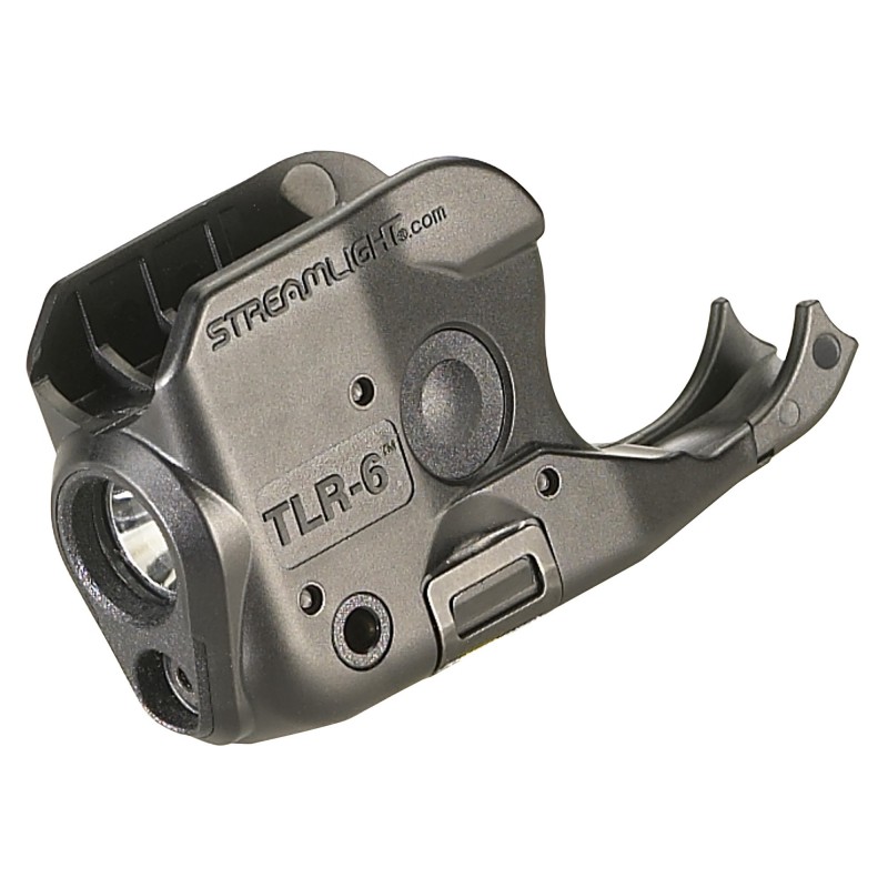 Streamlight TLR-6, Tac Light w/laser, For SIG P238/P938, White LED and Red Laser, Includes 2 CR 1/3N Lithium Batteries, Black F