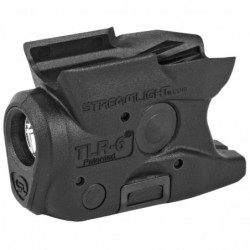 View 1 - Streamlight TLR-6, Weaponlight, Fits S&W M&P Shield, White LED 100 Lumens, Includes 2 CR 1/3N Lithium Batteries, Black 69283