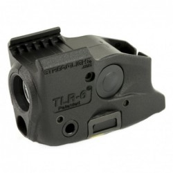View 1 - Streamlight TLR-6, Fits Glock 17/22 and 19/23, Black, White LED and Red Laser, Includes 2 CR 1/3N Lithium Batteries 69290