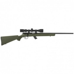 View 2 - Savage MKII-FXP, Bolt Action, 22LR, 21" Barrel, Black Finish, OD Green Synthetic Stock, 3-9x40MM Scope, 10Rd, AccuTrigger 26721