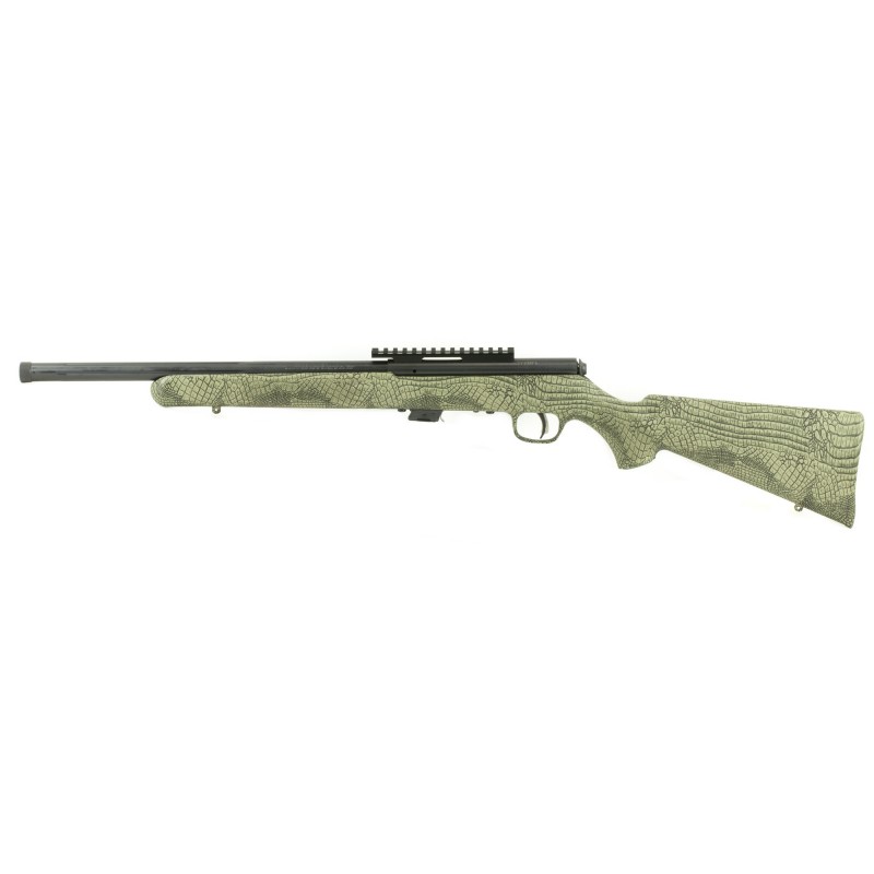 Savage Mark II FV-SR, Bolt Action, 22LR, 16.5"Barrel, 1:16 Twist, Green/Alligator Finish, Synthetic Stock,5Rd, Right Hand, Thre