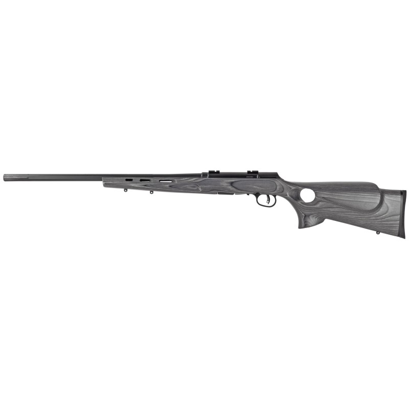 Savage A17, Target Thumbhole, Semi-automatic, 17HMR, 22" Barrel, Black Finish, Laminate Thumbhole Stock, AccuTrigger, Right Han