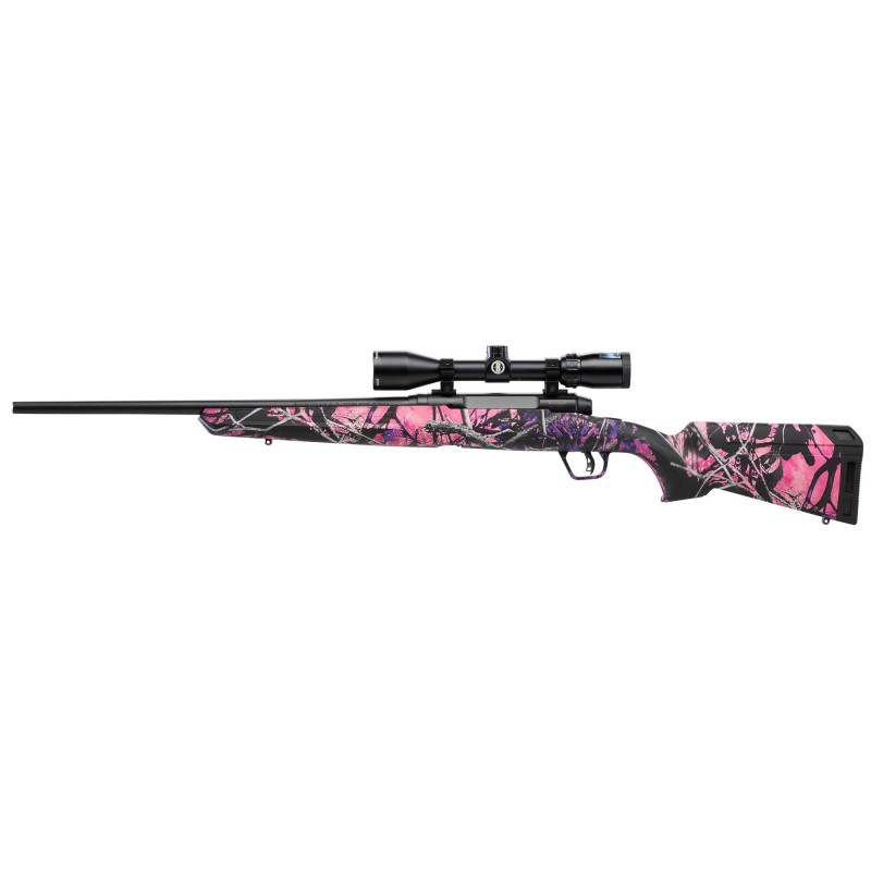 Savage Axis II XP, Youth, Muddy Girl Compact, Bolt, Short Action, 243 Winchester, 20" Barrel, Muddy Girl Camo Finish, Synthetic