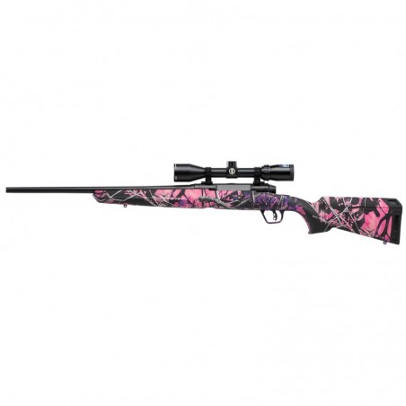 Savage Axis II XP, Youth, Muddy Girl Compact, Bolt, Short Action, 243 Winchester, 20" Barrel, Muddy Girl Camo Finish, Synthetic