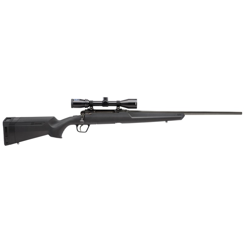 Savage Axis, Bolt, 25-06 Rem, 22", Black, Synthetic, Right Hand, w/3-9X40 Scope, 4Rd 57262