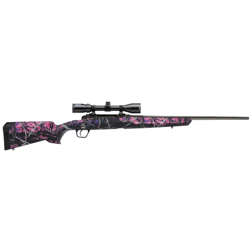 Savage Axis, Muddy Girl, Bolt, 243 Win, 20", Black, Synthetic, Right Hand, 4Rd 57272