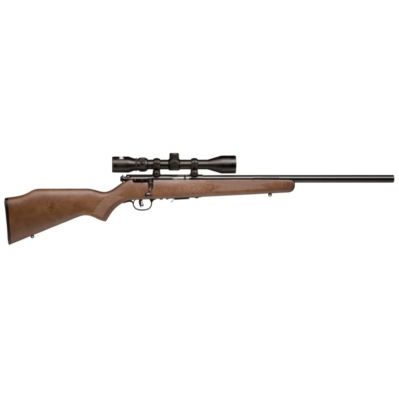Savage 93R17GV, Bolt Action, 17HMR, 21", Heavy Blue Finish Barrel, Wood Stock, 5Rd, AccuTrigger, With 3x9 Scope, Right Hand 962