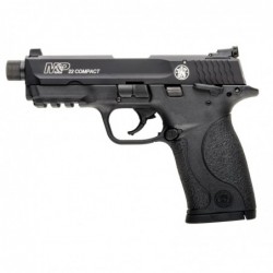 Smith & Wesson M&P Compact, 22LR, Striker Fired, 3.6" Threaded Barrel, Polymer Frame, Black Finish, Adjustable Sights, Ambidext