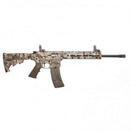 Smith & Wesson M&P15-22, 22LR, 16.5" Barrel, Kryptek Highlander pattern, 6 Position Collapsible Stock, Threaded Barel, 25Rd, Fl