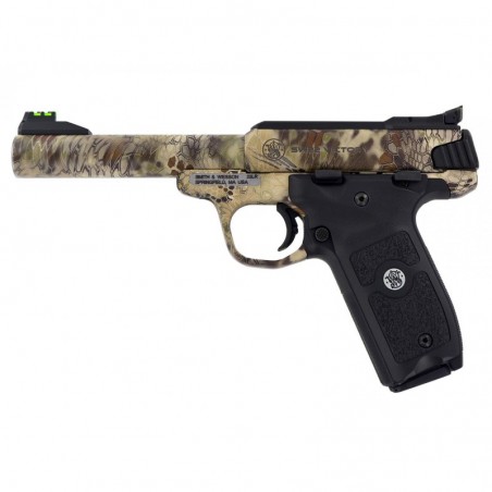 Smith & Wesson Victory, Semi-automatic, 22LR, Single Action, 5.5" Barrel, Stainless Frame, Kryptek Highlander Finish, Polymer G