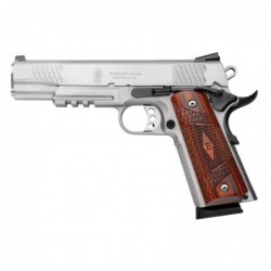 Smith & Wesson 1911 TA, E Series, Single Action, 45ACP, 5" Barrel, Stainless Frame, Stainless Finish, Wooden Laminate E-Series