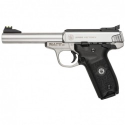 Smith & Wesson Victory, Semi-Automatic, 22LR, Single Action, 5.5" Barrel, Satin Finish, Stainless Slide/Frame/Barrel, Thumb Saf