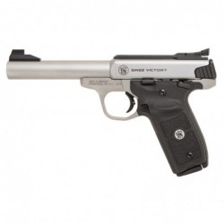 Smith & Wesson Victory Target, Semi-automatic, 22LR, 5.5" Bull Barrel, Stainless Frame, Stainless Finish, Polymer Grips, 10Rd,