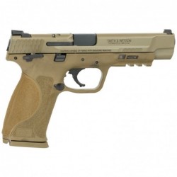 View 2 - Smith & Wesson M&P 2.0, Striker Fired, Full Size, 40 S&W, 5" Barrel, Polymer Frame, Flat Dark Earth Finish, Fixed Sights, Thumb