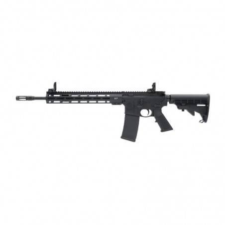 Smith & Wesson M&P15T, Semi-automatic, AR, 556NATO, 16" Barrel, Black Finish, Black Collapsible Stock, FlattopRail, Flash Suppe