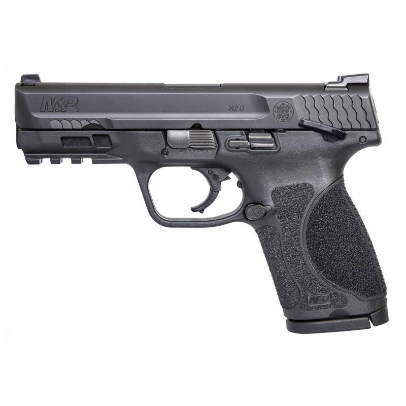 Smith & Wesson M&P 2.0, Striker Fired, Compact Frame, 9MM, 4" Barrel, Polymer Frame, Black Finish, 15Rd, 2 Magazines, Thumb Saf