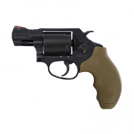 Smith & Wesson Model 360J Revolver, Double Action, 357 Magnum, 1.875" Barrel, Scandium Frame, PVD Black Finish, Flat Dark Earth