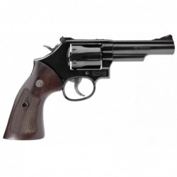 View 2 - Smith & Wesson 19, Revolver, 357 Mag, 38 Special, 4.25" Barrel, Carbon Steel Frame, Blue Finish, Wood Grips, 6Rd, Red Ramp Fron