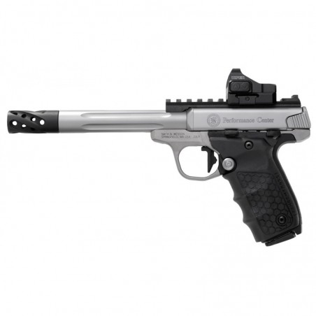 Smith & Wesson Performance Center Victory Target, Semi-Automatic, 22LR, 6" Target Fluted Barrel with Muzzle Brake, Stainless St