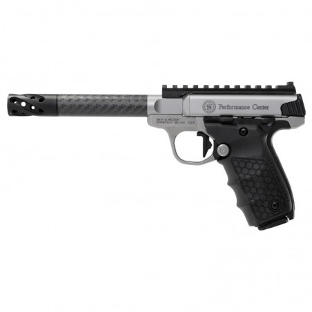 Smith & Wesson Performance Center Victory Target, Semi-Automatic, 22LR, 6" Target Carbon Fiber Barrel with Muzzle Brake, Stainl