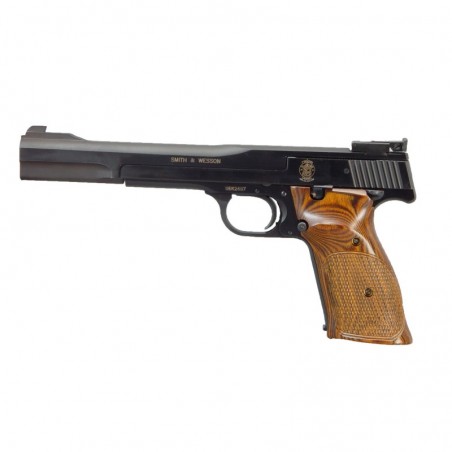 Smith & Wesson Model 41 Target, Full Size, 22LR, 7" Barrel, Steel Frame, Blue Finish, Wood Grips, Adjustable Sights, 10Rd, 2 Ma