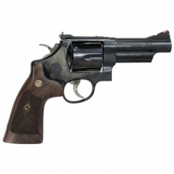 View 1 - Smith & Wesson 29, Double Action Revolver, Large Frame, 44 Magnum, 4" Barrel, Carbon Frame, Blue Finish, Wood Grips, Adjustable