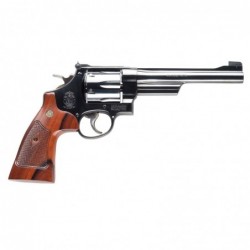 Smith & Wesson Model 25, Double Action, Large Frame, 45LC, 6.5" Barrel, Carbon Frame, Blue Finish, Wood Grips, Adjustable Sight