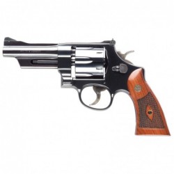 Smith & Wesson Model 27, Double Action, Large Frame, 357 Magnum, 4" Barrel, Carbon Frame, Blue Finish, Walnut Grips, 6Rd, Adjus
