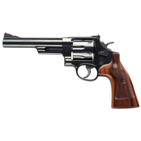 Smith & Wesson 57, Double Action, Large, 41 Mag, 6" Barrel, Carbon Frame, Blue Finish, Wood Grips, Adjustable Sights, 6Rd 15048