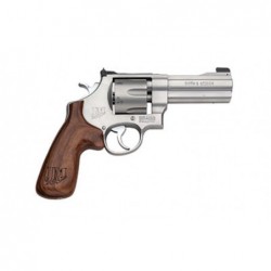 View 2 - Smith & Wesson Model 625 JM Revolver, 45 ACP, 4" Barrel, Steel Frame, Stainless Finish, Wood Grip, Adjustable Sights, 6Rd, Righ