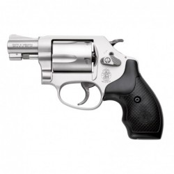 Smith & Wesson 637, J-Frame Revolver, 38 Special, 1.875, AluminumAlloy Frame, Matte Silver Finish, Rubber Grip, 5 Rounds 163050