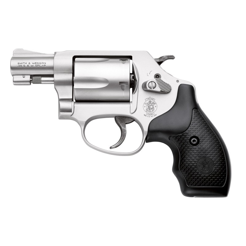 Smith & Wesson 637, J-Frame Revolver, 38 Special, 1.875, AluminumAlloy Frame, Matte Silver Finish, Rubber Grip, 5 Rounds 163050