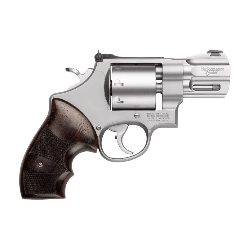 Smith & Wesson 627PC, Double Action, Large, 357 Mag, 2.625" Barrel, Stainless Finish, Stainless Finish, Wood Grips, Adjustable