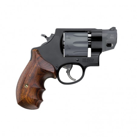 Smith & Wesson Model 327, Small Frame Revolver, 357 Magnum, 2" Barrel, Scandium Frame, Stainless Finish, Wood Grips, 8Rd 170245