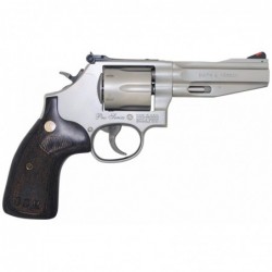 View 2 - Smith & Wesson 686, Pro Series, Revolver, Double Action, Medium Frame, 357 Mag, 4" Barrel, Stainless Finish, Laminate, 6Rd, Adj