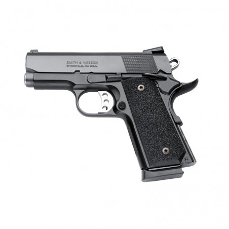 Smith & Wesson 1911 Performance Center Pro Series, Compact, 45ACP, 3" Barrel, Alloy Frame, Blue Finish, Rubber Grips, Fixed Sig